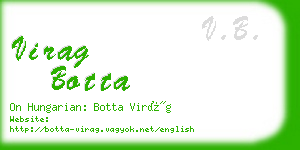 virag botta business card